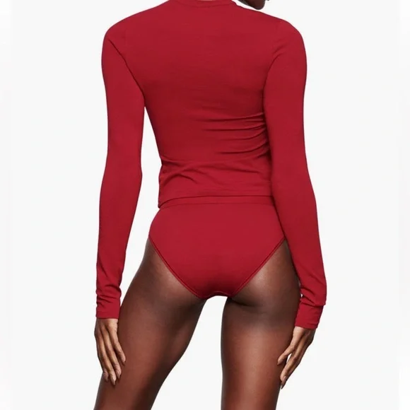 SKIMS Cotton Jersey T-Shirt | Brick | Size S - Picture 2 of 9